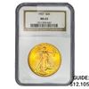 Image 1 : 1927 $20 Gold Double Eagle NGC MS63