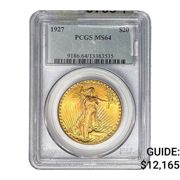 1927 $20 Gold Double Eagle PCGS MS64