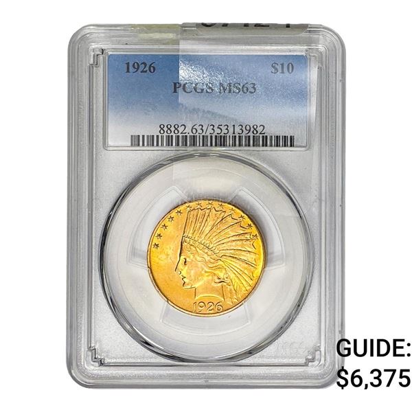 1926 $10 Gold Eagle PCGS MS63
