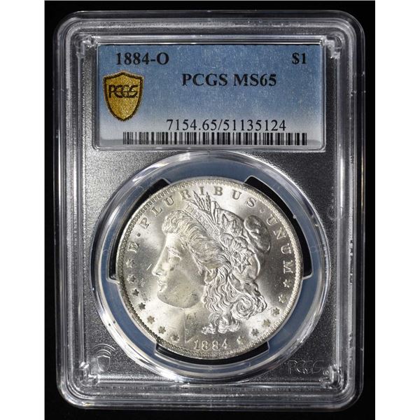 1884-O MORGAN DOLLAR PCGS MS 65