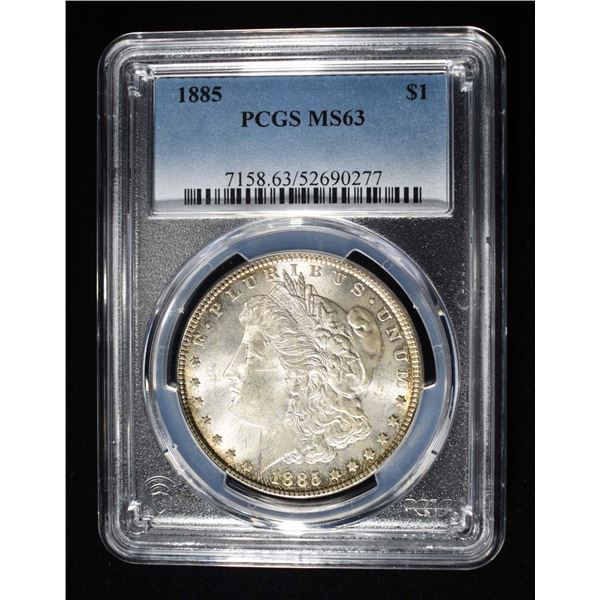 1885 MORGAN DOLLAR PCGS MS63