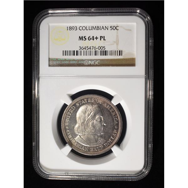 1893 COLUMBIAN COMMEM NGC MS-64+ PL
