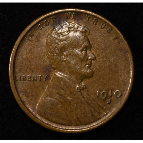 1910-S LINCOLN CENT AU