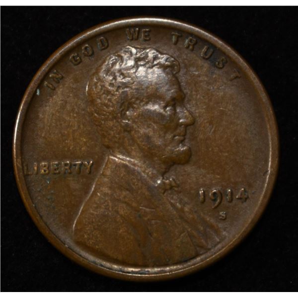 1914-S LINCOLN CENT XF/AU