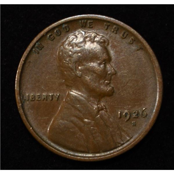 1926-S LINCOLN CENT AU