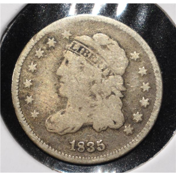 1835 BARBER DIME G/VG