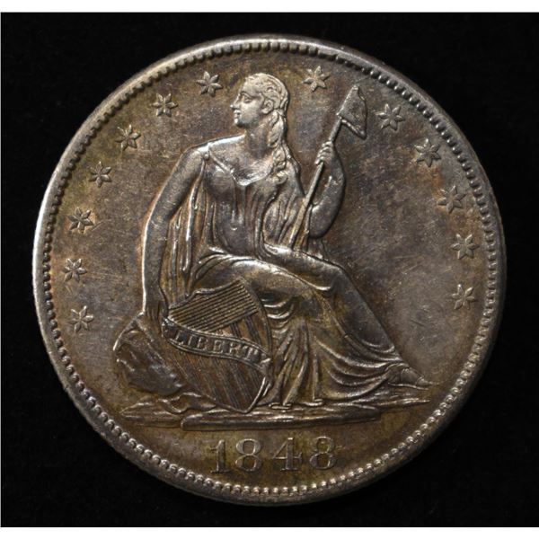 1848-O SEATED LIBERTY HALF DOLLAR AU/BU