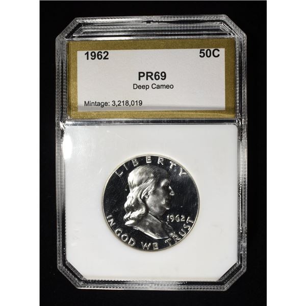 1962 FRANKLIN HALF PCI SUPERB GEM PROOF DCAM