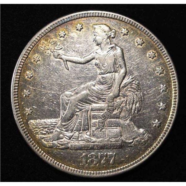 1877 TRADE DOLLAR AU