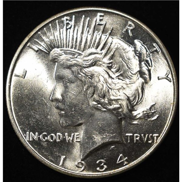1934 PEACE DOLLAR CH/GEM BU