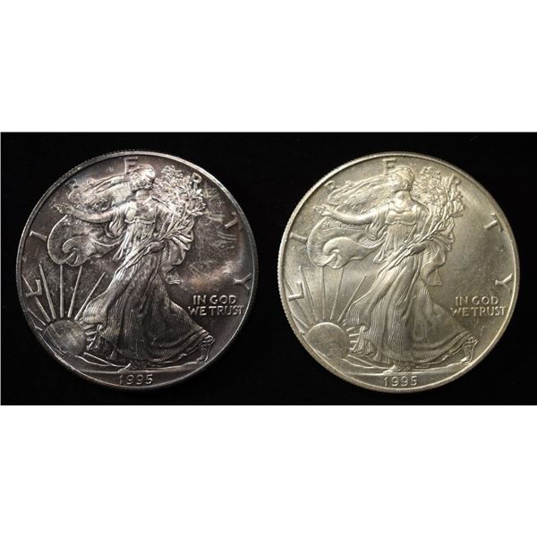 (2) 1995 AMERICAN SILVER EAGLES