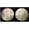 Image 1 : 2002, 03 AMERICAN SILVER EAGLES