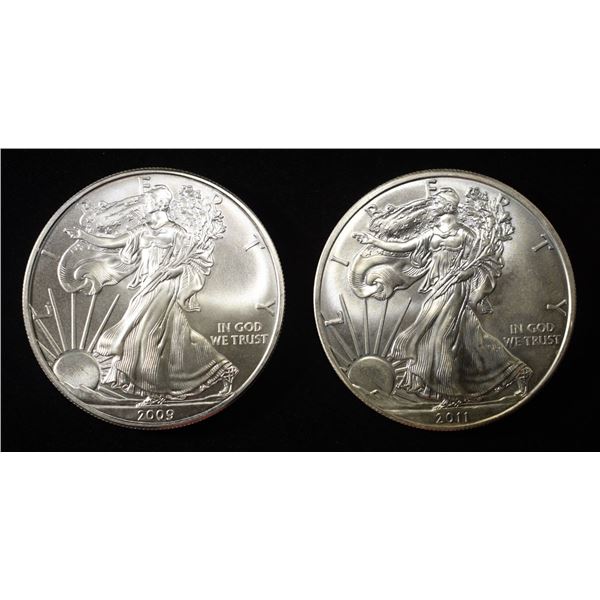 2009,11 AMERICAN SILVER EAGLES