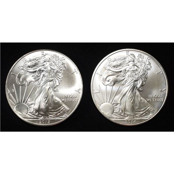 2014,15 AMERICAN SILVER EAGLES