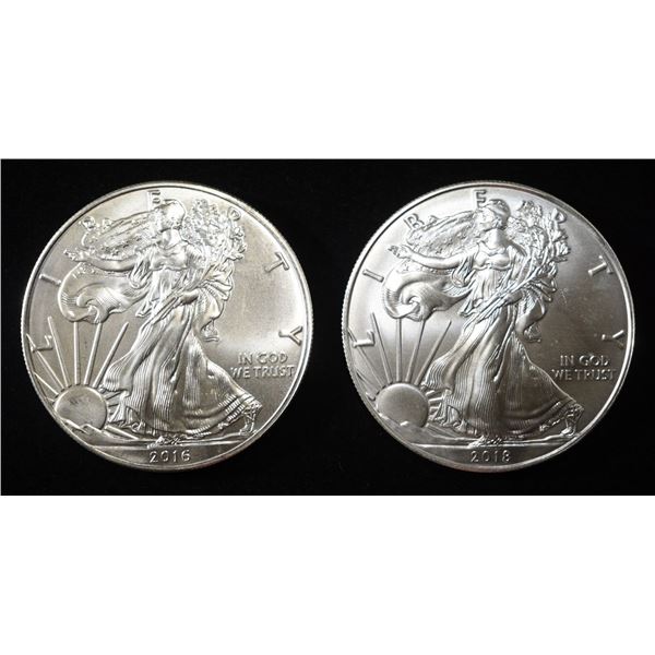 2016,18 AMERICAN SILVER EAGLES