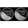 Image 1 : (2) 1 OZ FOOT PRINTS  .999 SILVER ROUNDS