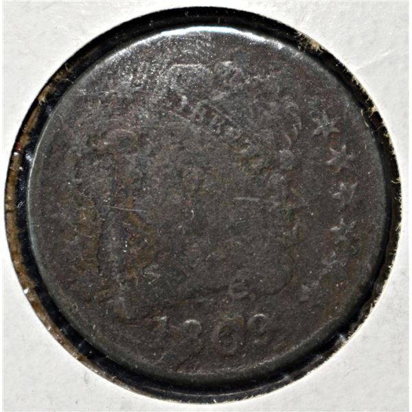1809 CLASSIC HEAD HALF CENT G/VG