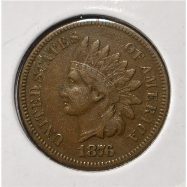 1876 INDIAN CENT VF