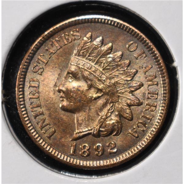 1892 INDIAN HEAD CENT GEM BU