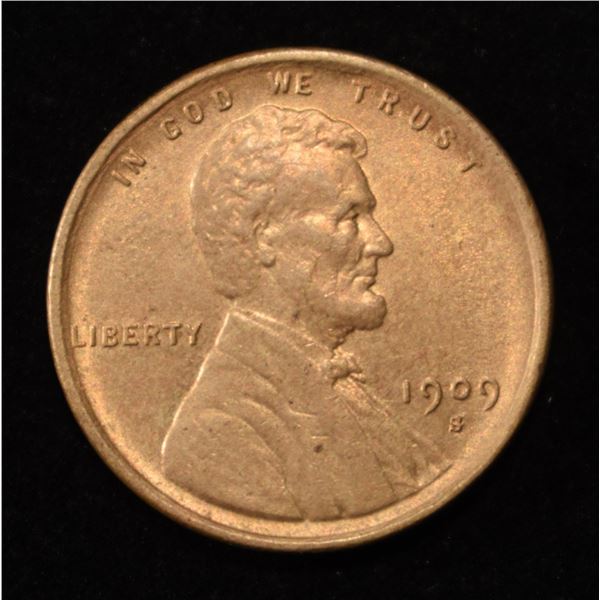 1909-S LINCOLN WHEAT CENT CH/GEM BU