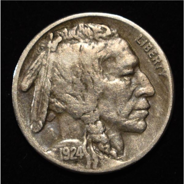 1924-S BUFFALO NICKEL VF/XF