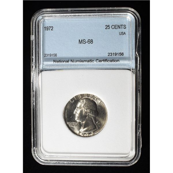 1972 WASHINGTON QUARTER SUPERB GEM+ BU