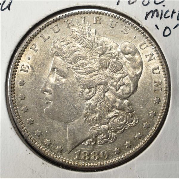 1880-O MORGAN DOLLAR AU