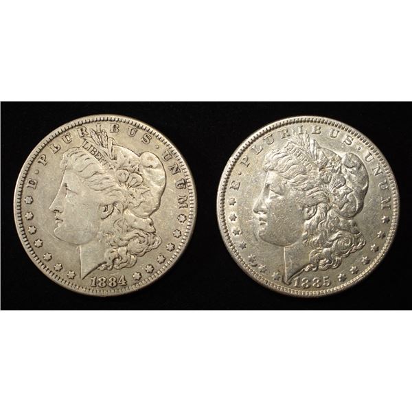 1884,1885 MORGAN DOLLARS