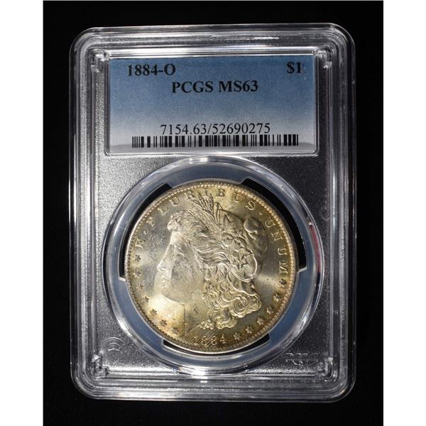 1884-O MORGAN DOLLAR PCGS MS63