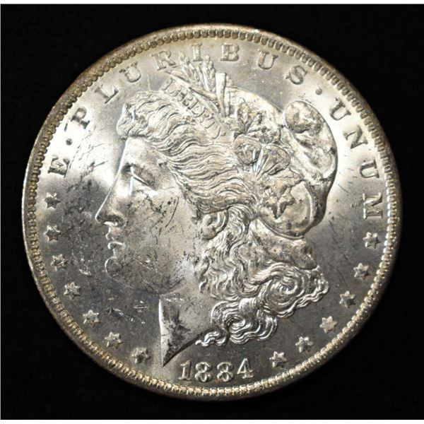 1884-O MORGAN DOLLAR CH/GEM BU COLOR REV.