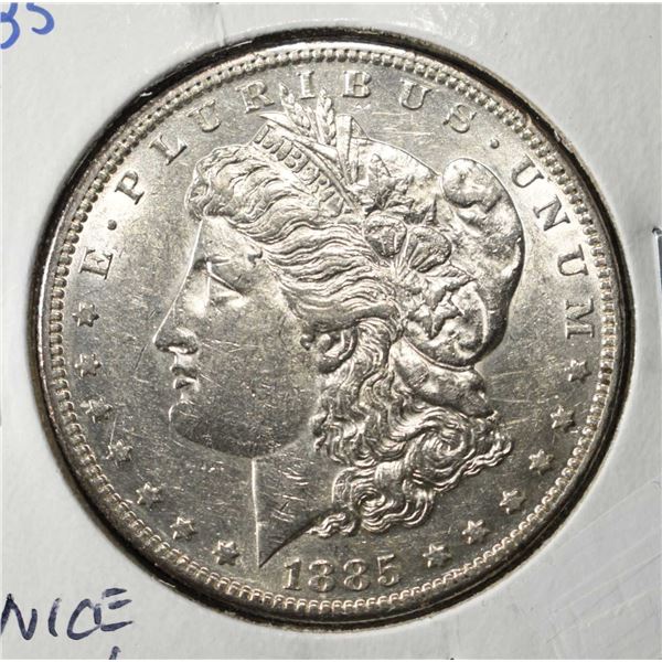 1885-S MORGAN DOLLAR NICE AU/UNC