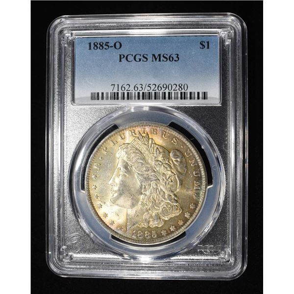 1885-O MORGAN DOLLAR PCGS MS63