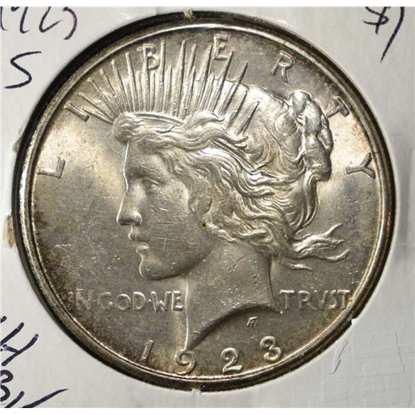 1923-S PEACE DOLLAR CH BU