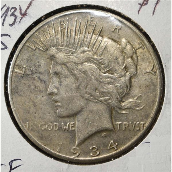 1934-S PEACE DOLLAR XF