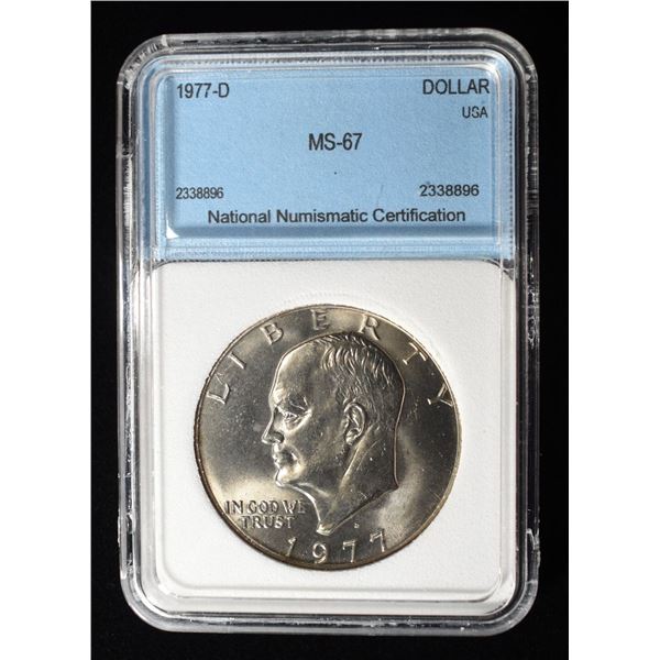 1977-D EISENHOWER DOLLAR SUPERB GEM BU