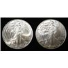 Image 1 : 2007, 08 AMERICAN SILVER EAGLES