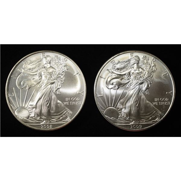 2008,09 AMERICAN SILVER EAGLES