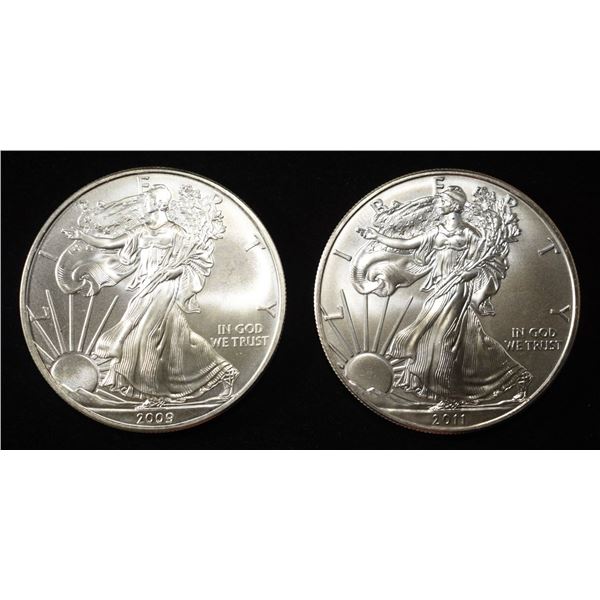 2009,11 AMERICAN SILVER EAGLES