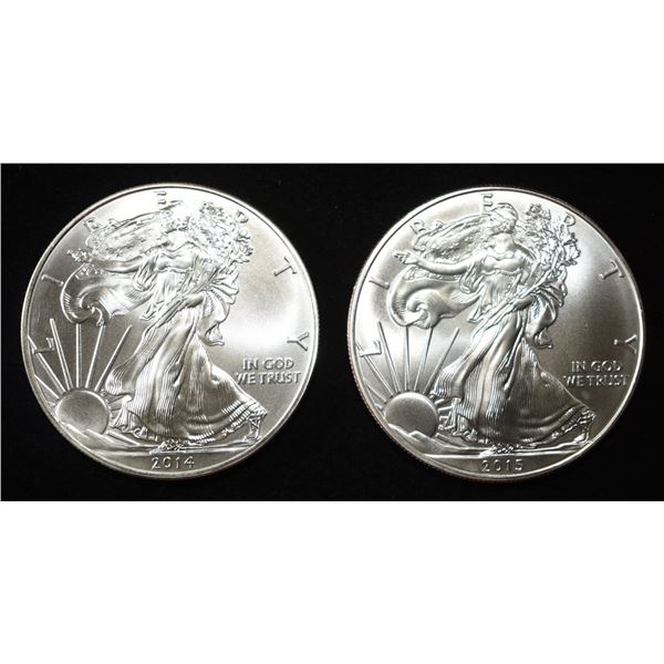 2014,15 AMERICAN SILVER EAGLES