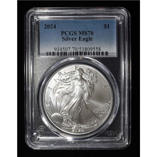 2024 AMERICAN SILVER EAGLE PCGS MS70