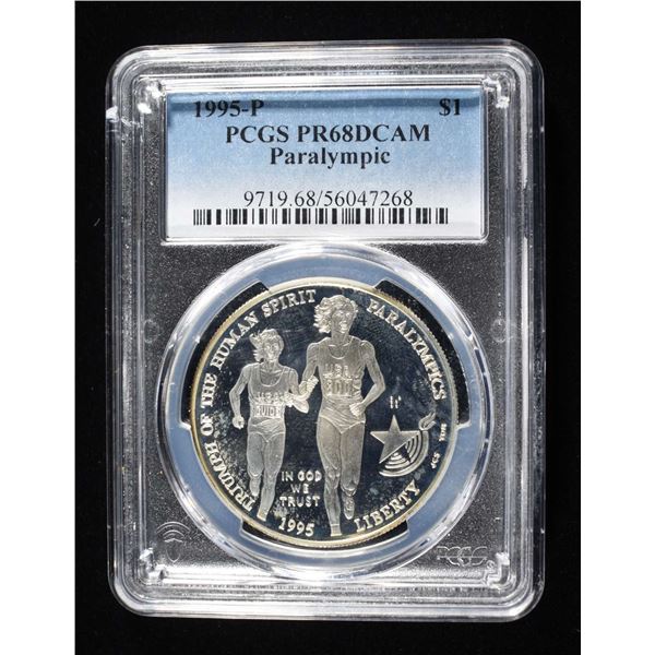 1995-P PARALYMPIC COMMEM PCGS PR 68 DCAM