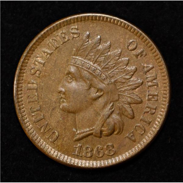 1868 INDIAN CENT BU