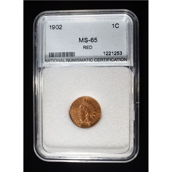 1902 INDIAN CENT NNC GEM BU RED