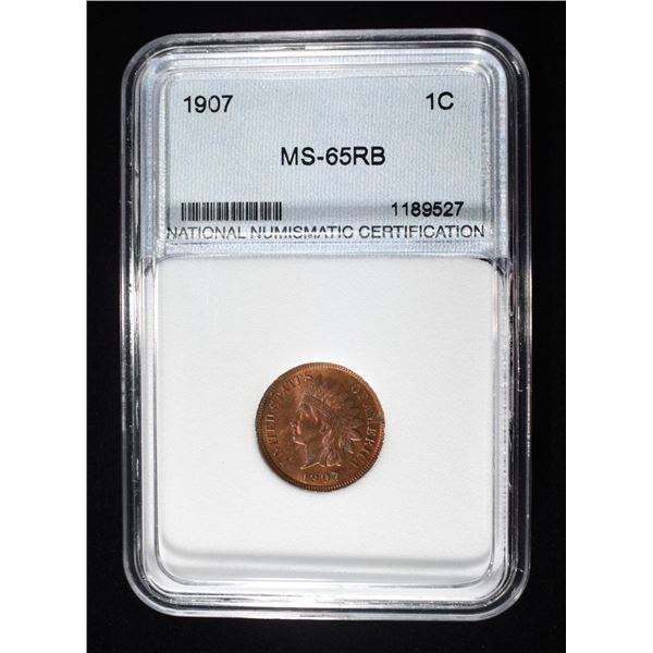 1907 INDIAN CENT NNC GEM BU RB