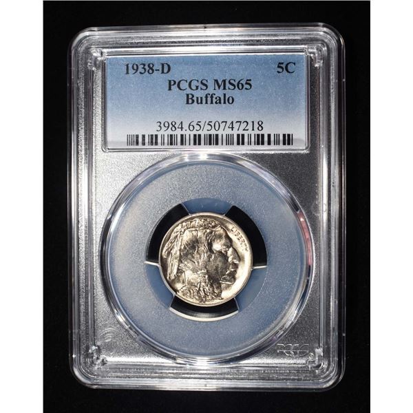 1938-D BUFFALO NICKEL PCGS MS-65