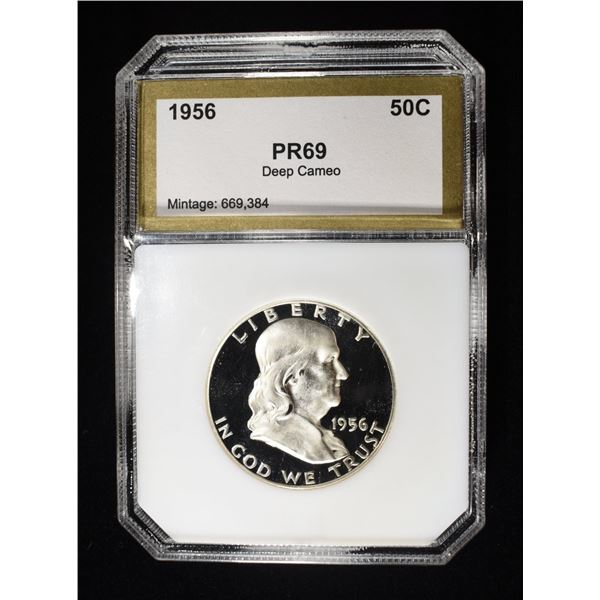 1956 FRANKLIN HALF PCI SUPERB GEM PROOF DCAM