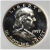 Image 2 : 1957 FRANKLIN HALF PCI SUPERB GEM PROOF DCAM