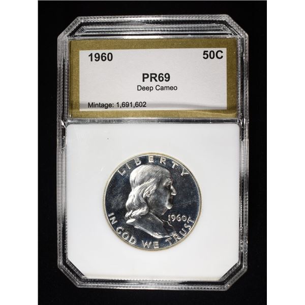 1960 FRANKLIN HALF PCI SUPERB GEM PROOF DCAM