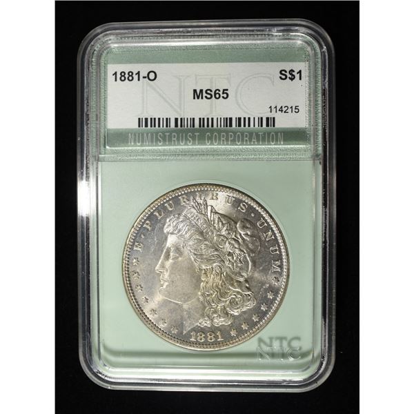 1881-O MORGAN DOLLAR NTC GEM BU
