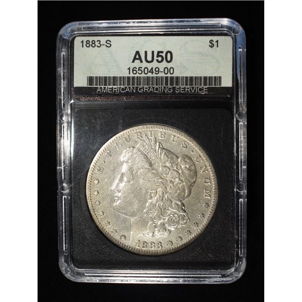 1883-S MORGAN DOLLAR AGS AU50